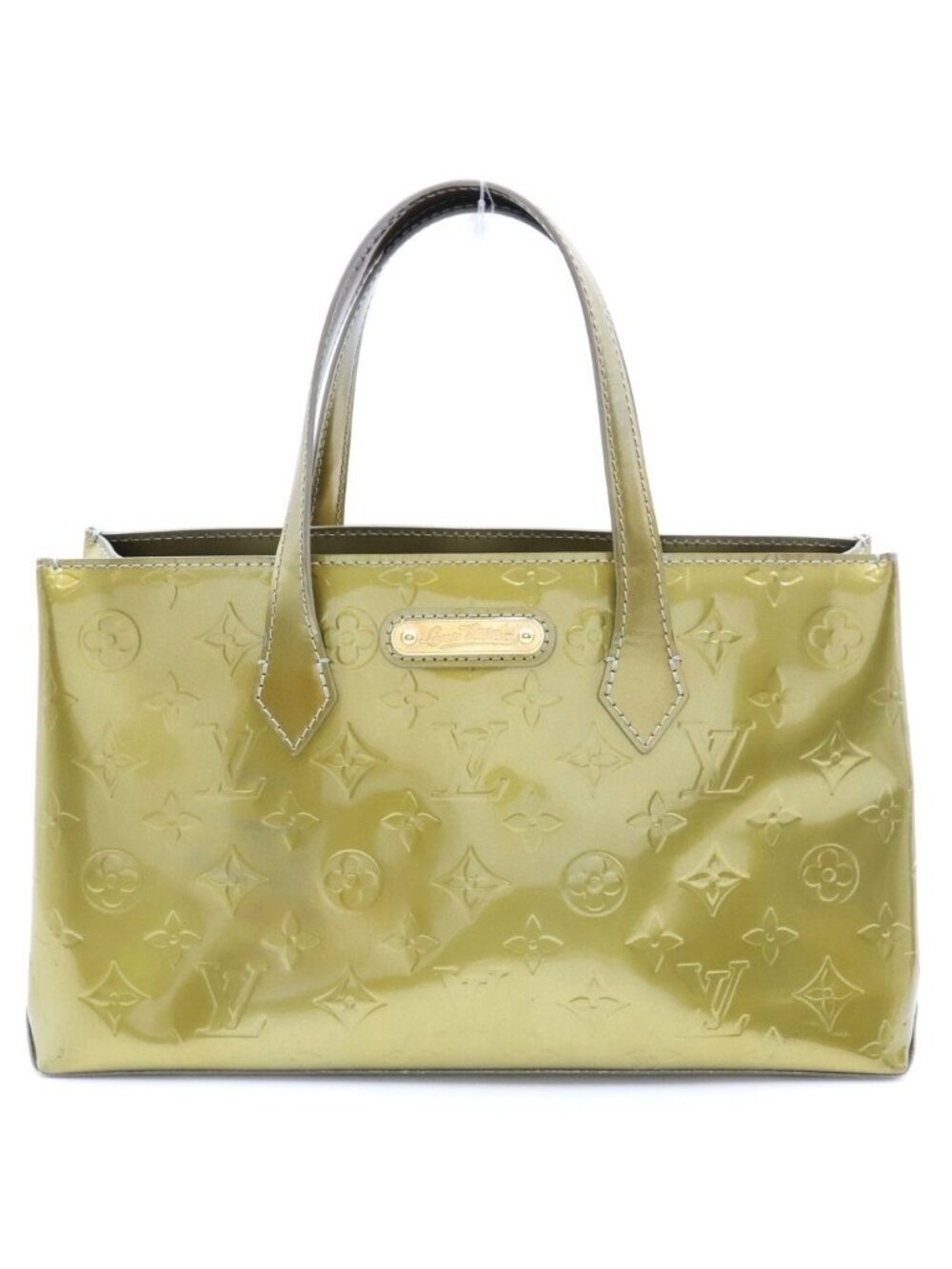 Louis Vuitton Vernis Wilshire PM Handbag Gold Patent
